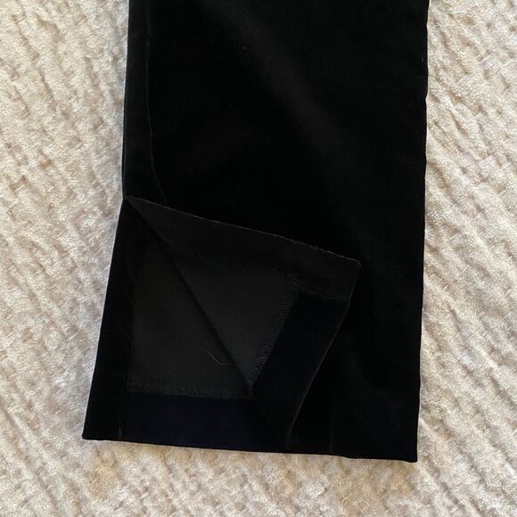 Black Velvet Flare Pants - Picture 3 of 9